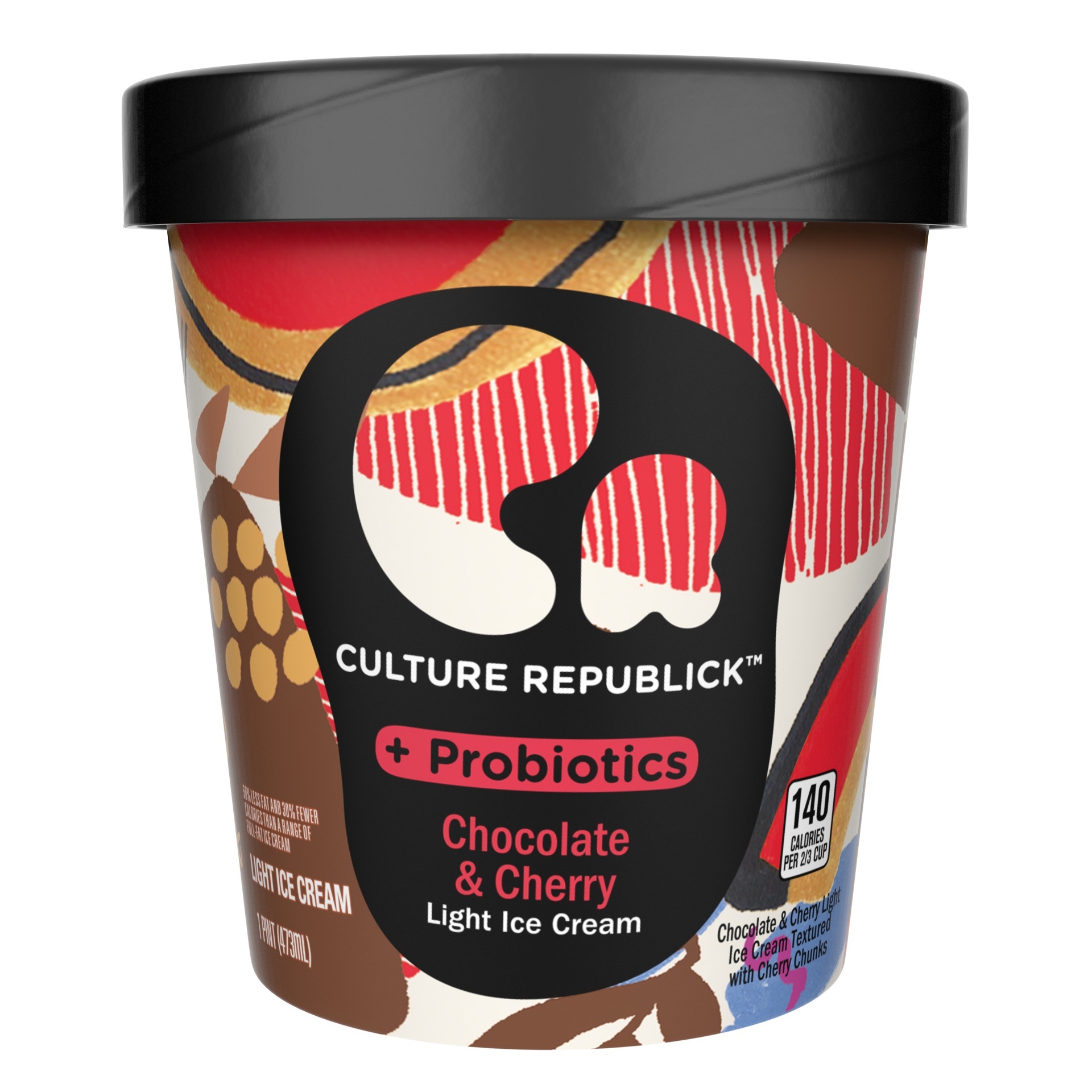 slide 1 of 5, Culture Republick Chocolate & Cherry Light Ice Cream, 1 pint