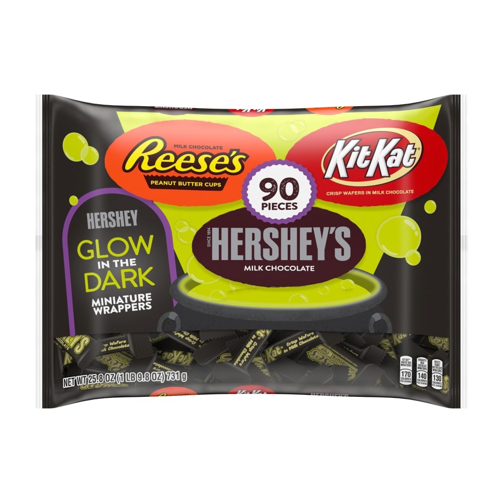 slide 1 of 1, Hershey's Halloween Candy Assortment with Glow in the Dark Wrappers, 25.8 oz