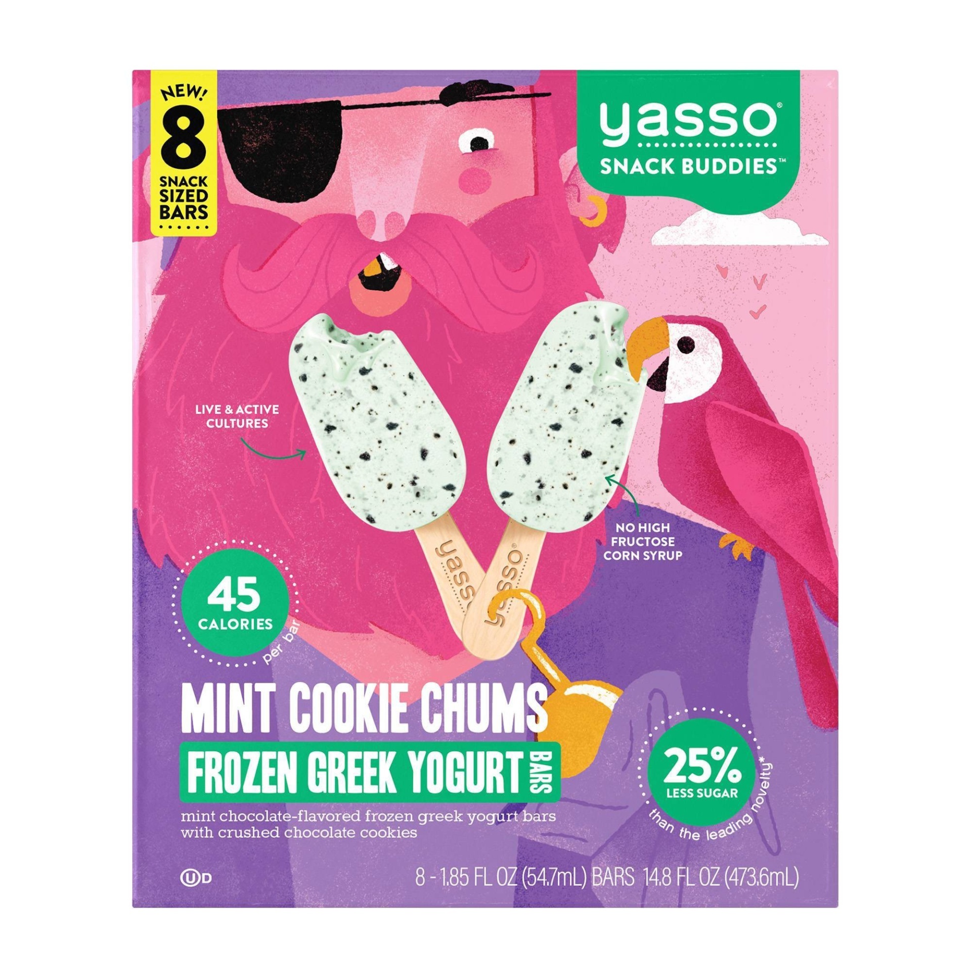 slide 1 of 5, Yasso Snack Buddies Mint Chocolate Flavored Frozen Greek Yogurt Bars, 8 ct; 1.85 oz