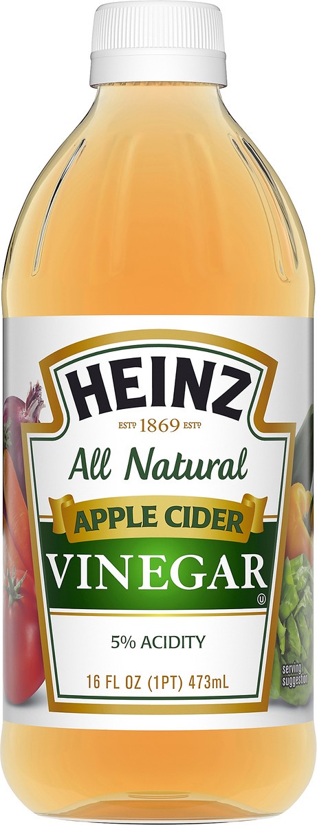 slide 8 of 9, Heinz All Natural Apple Cider Vinegar with 5% Acidity, 16 fl oz Bottle, 16 fl oz