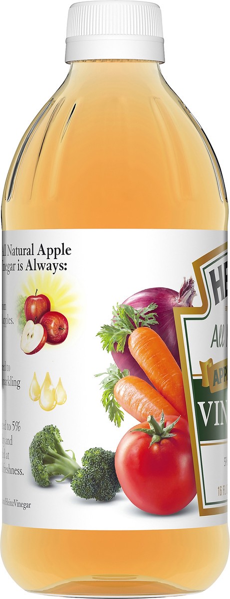 slide 9 of 9, Heinz All Natural Apple Cider Vinegar with 5% Acidity, 16 fl oz Bottle, 16 fl oz