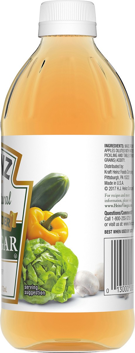 slide 2 of 9, Heinz All Natural Apple Cider Vinegar with 5% Acidity, 16 fl oz Bottle, 16 fl oz