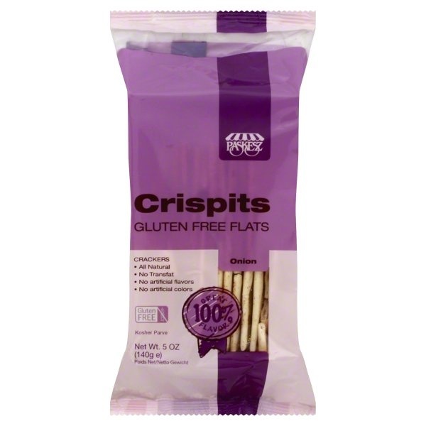 slide 1 of 5, Paskesz Crispits Onion Flats, 5 oz