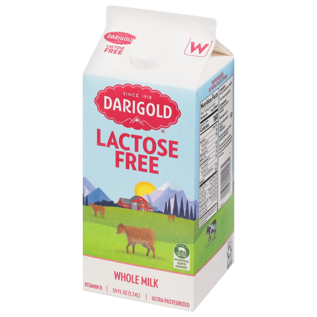 slide 7 of 9, Darigold Whole Milk Lactose Free (Carton), 59 fl oz