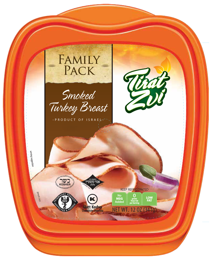 slide 1 of 1, Tirat Zvi Ta'Amti Smoked Turkey Breast, 12 oz