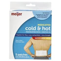 Meijer Medicated Cold & Hot Pain Relief Patch, 5 ct