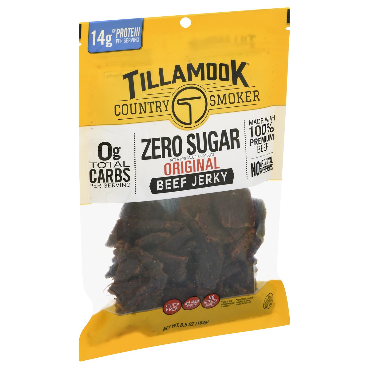 slide 5 of 9, Tillamook Country Smoker Zero Sugar Original Beef Jerky 6.5 oz, 6.5 oz