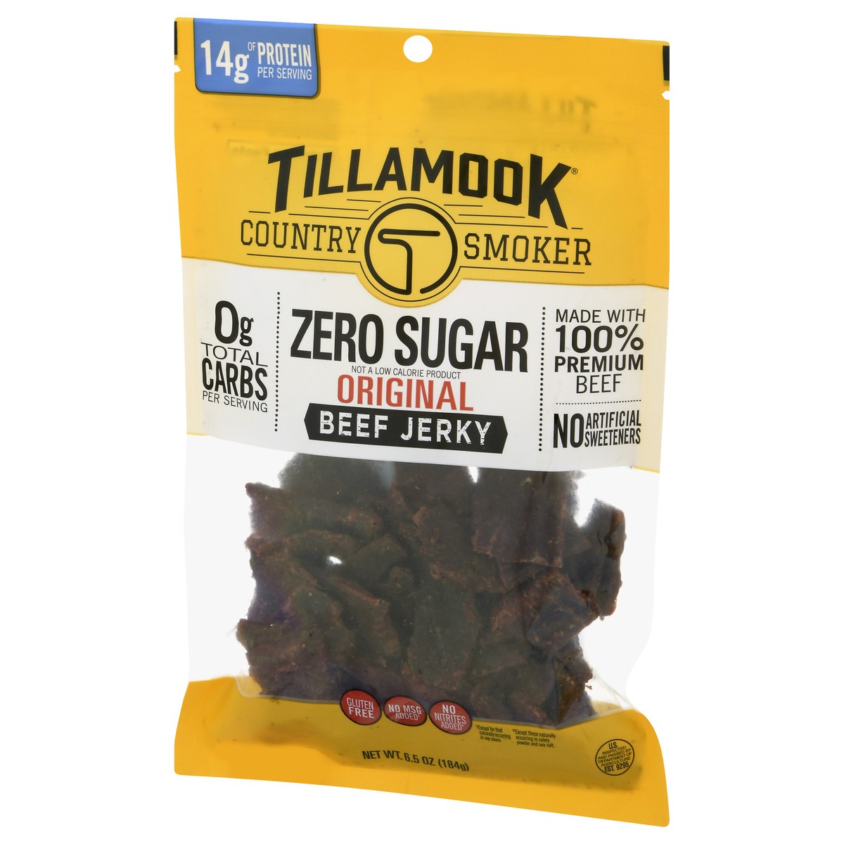 slide 6 of 9, Tillamook Country Smoker Zero Sugar Original Beef Jerky 6.5 oz, 6.5 oz