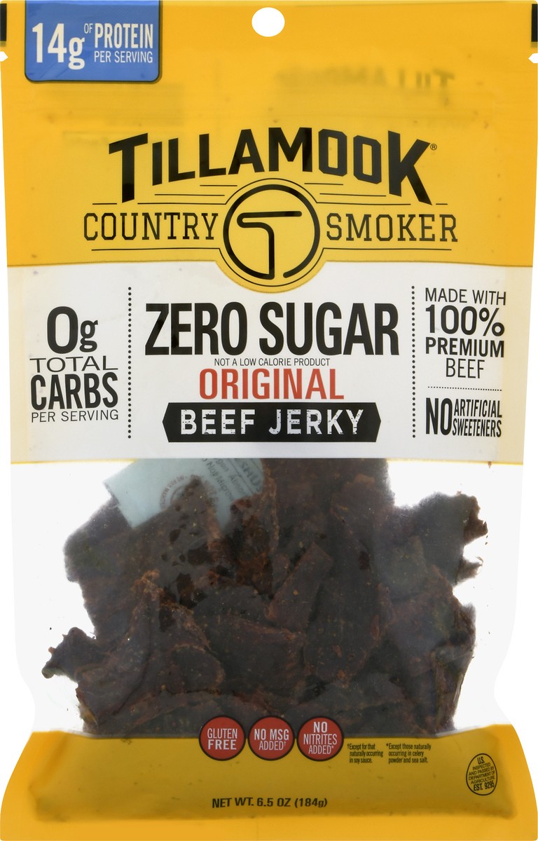 slide 9 of 9, Tillamook Country Smoker Zero Sugar Original Beef Jerky 6.5 oz, 6.5 oz