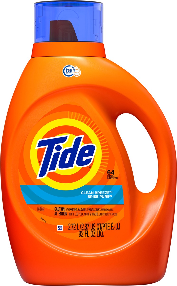 slide 4 of 4, Tide Clean Breeze High Efficiency Liquid Laundry Detergent - 92 fl oz, 92 fl oz