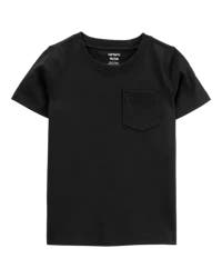 Carter's Toddler Solid Cotton Blend Short-Sleeve Tee - Black - 3T