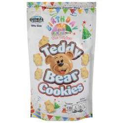 Global Brands Teddy Bear Birthday Cake Cookies Bite Size 10.0 oz
