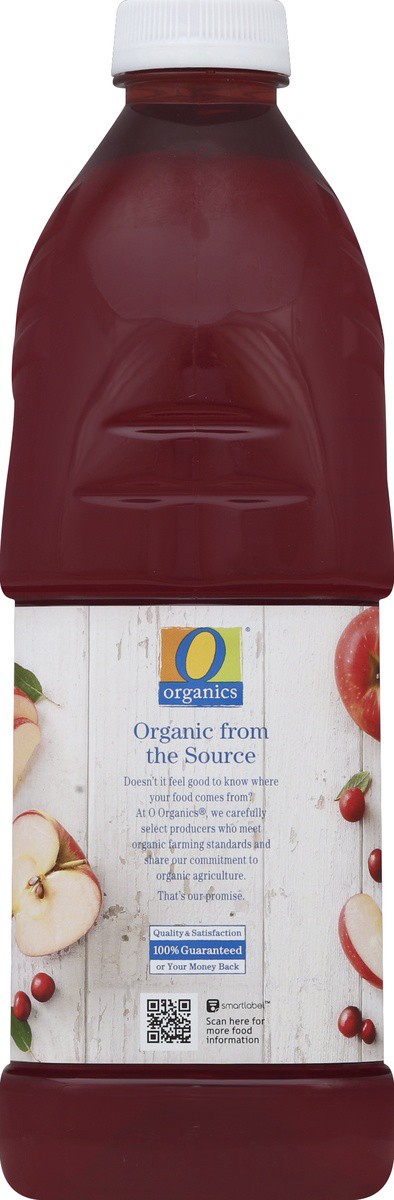 slide 3 of 4, O Organics 100% Juice Blend, Flavored, Organic, Cranberry Apple, 64 oz