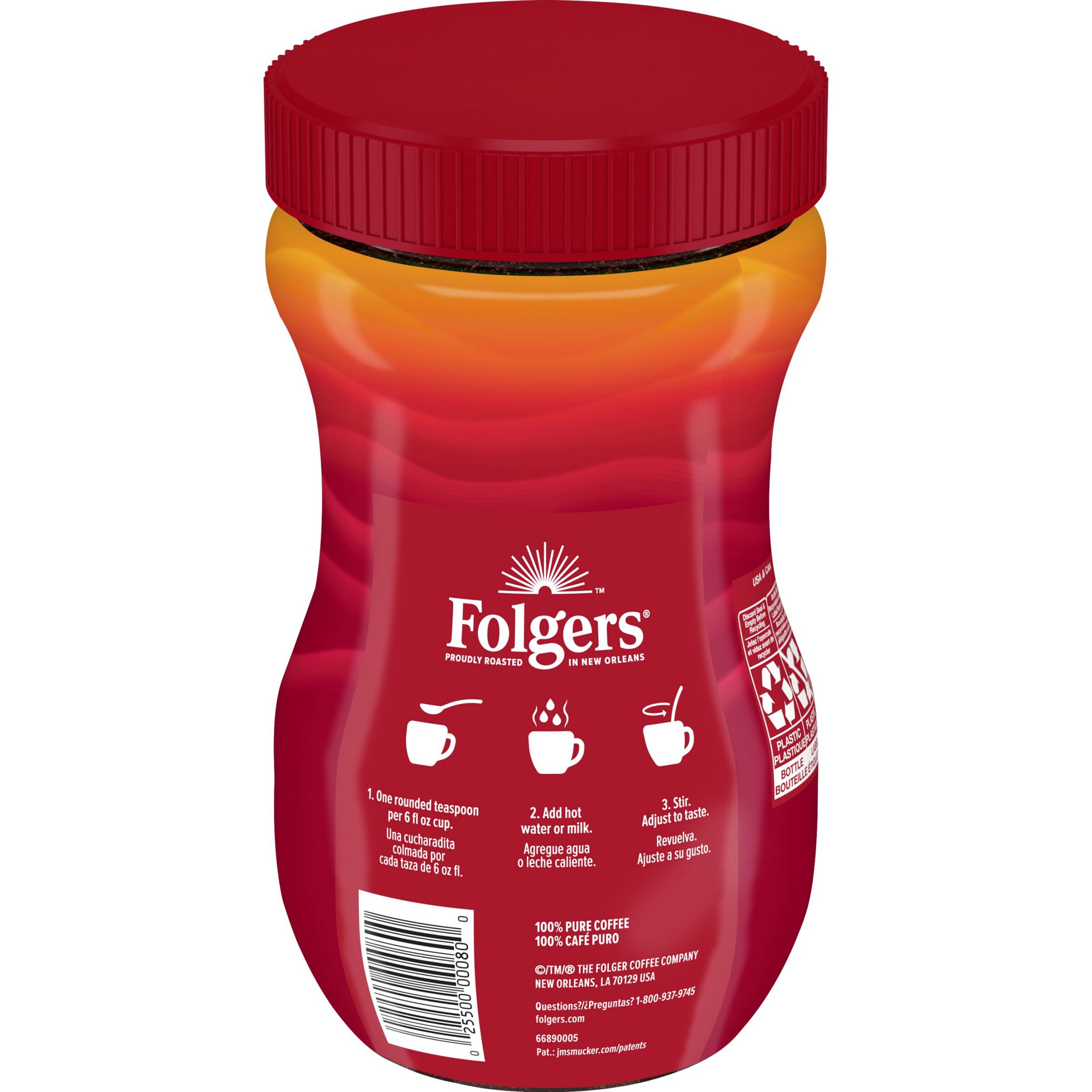 slide 5 of 6, Folgers Classic Roast Instant Coffee- 12 oz, 12 oz