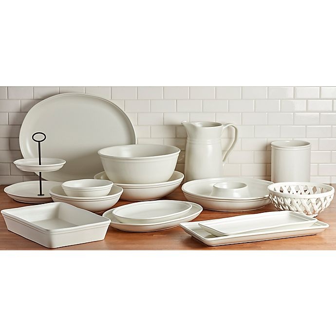 Bee & Willow Home Bee & Willow Bristol 2Tier Handled Server Coconut