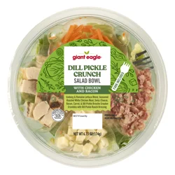 Giant Eagle Salad Bowl, Dill Pickle Crunch, With Chicken & Bacon