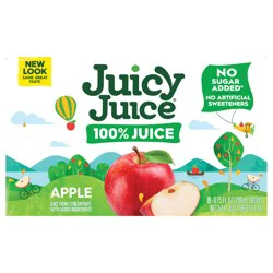 Juicy Juice 100% Juice, Apple Juice, 8 Count, 6.75 fl oz Juice Boxes