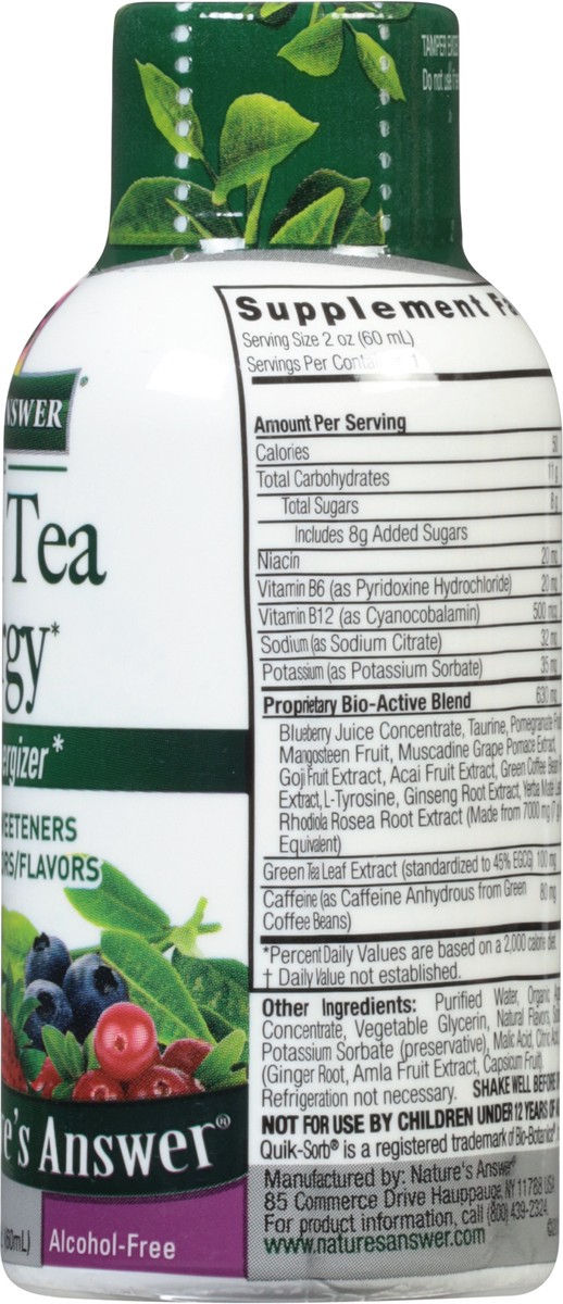 slide 8 of 9, Nature's Answer Green Tea Energy Shot With Yerba Mate - 2 fl oz, 1 ct