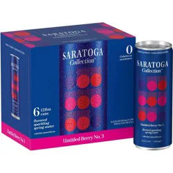 Saratoga Collection Untitled Berry No. 3 Flavored Sparkling Spring Water, 12 fl oz, 6 Pack Cans