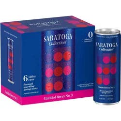 Saratoga Collection Untitled Berry No. 3 Flavored Sparkling Spring Water, 12 fl oz, 6 Pack Cans