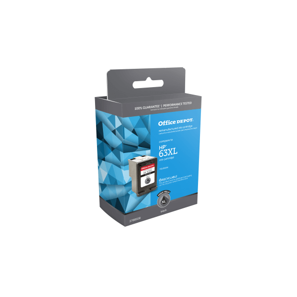 slide 1 of 1, Office Depot Brand Od63Xlbk Remanufactured High-Yield Ink Cartridge Replacement For Hp 63Xl Black, 1 ct