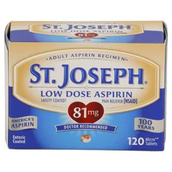 St. Joseph Aspirin, Low Dose, 81 mg, Coated Tablets