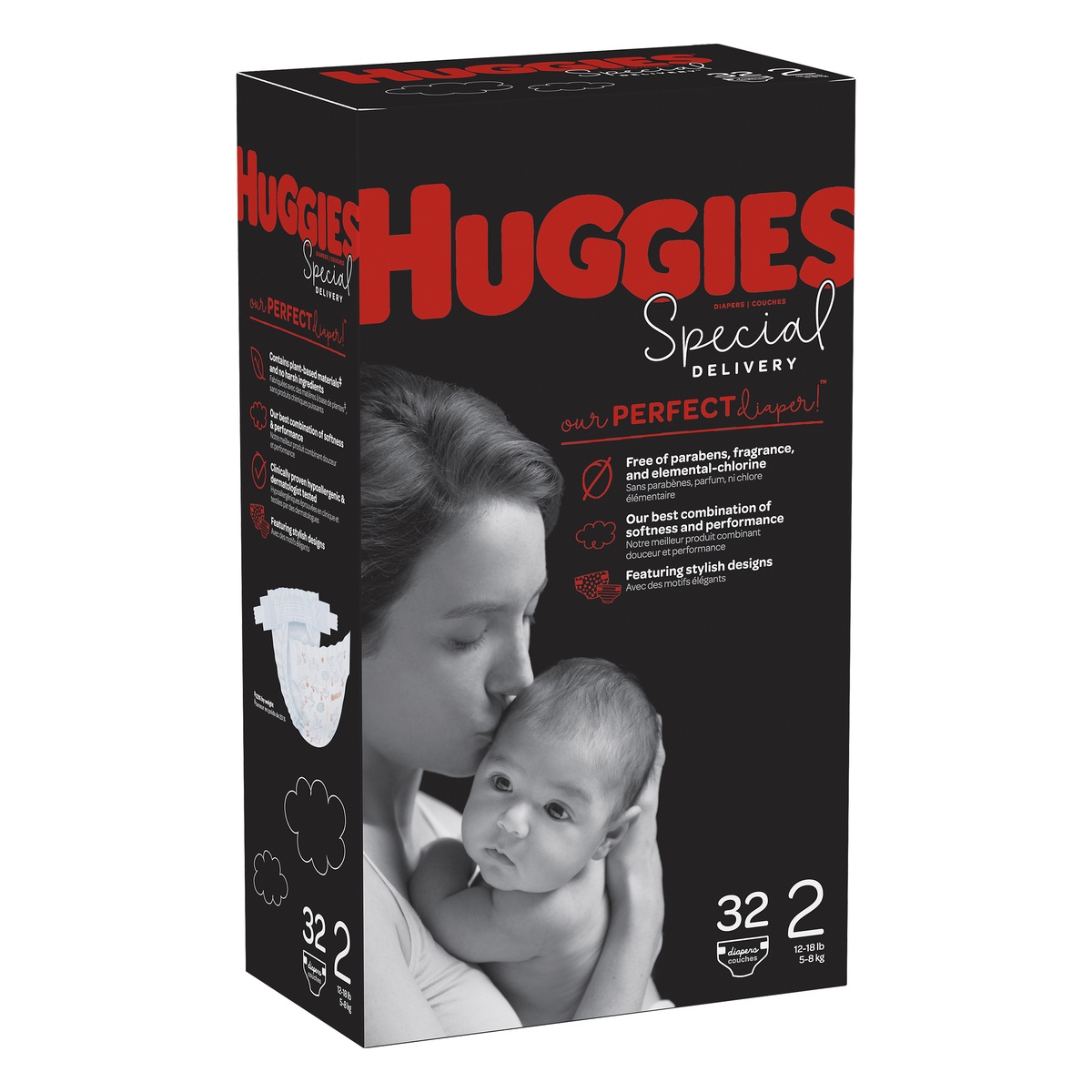 slide 2 of 8, Huggies Special Delivery Diapers, Size 2, 32 ct