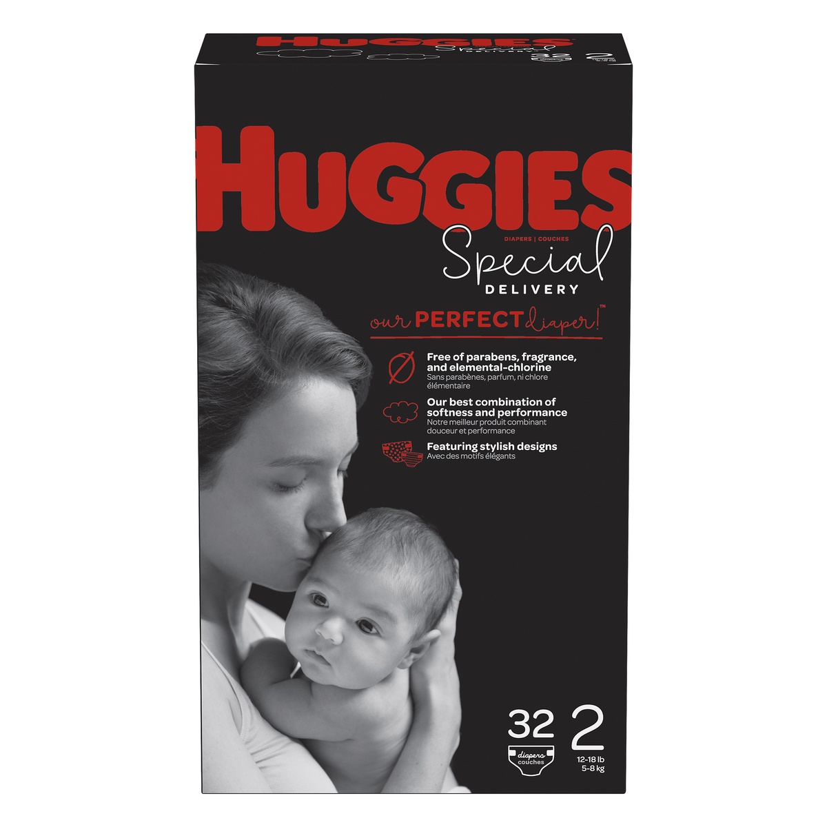 slide 1 of 8, Huggies Special Delivery Diapers, Size 2, 32 ct