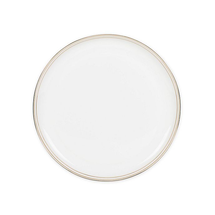 slide 1 of 1, Nevaeh White by Fitz and Floyd Gold Band Coupe Dinner Plate, 1 ct