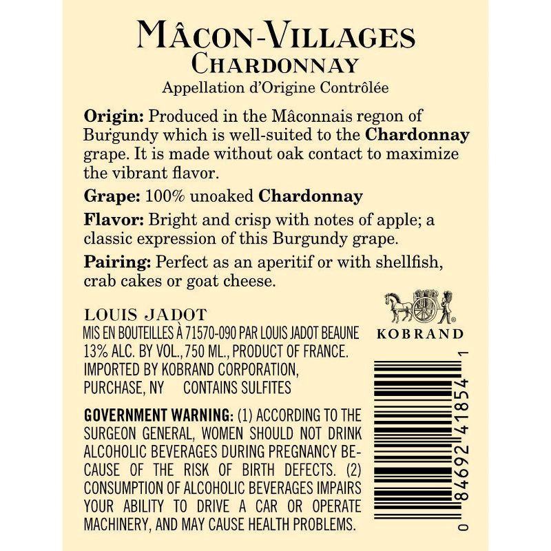 slide 3 of 7, Jadot Macon Villages Chardonnay, 750 ml