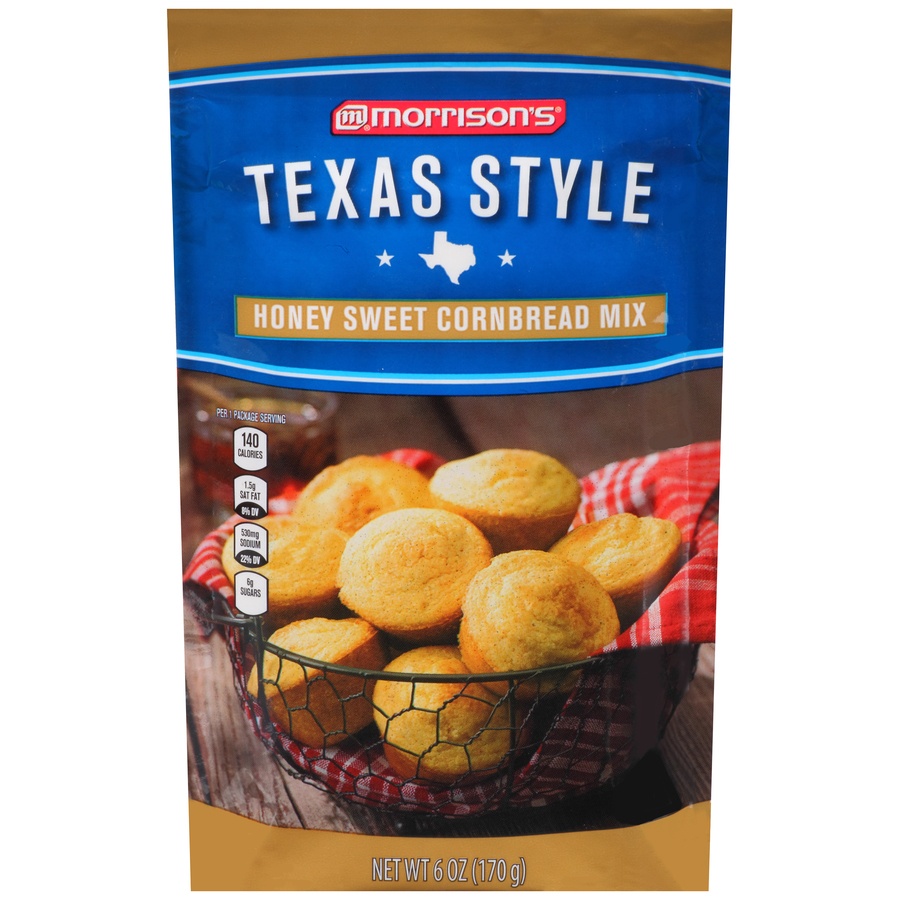 slide 1 of 6, Morrison's Texas Style Honey Sweet Cornbread Mix, 6 oz