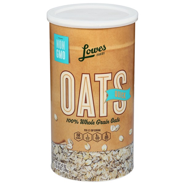 slide 1 of 1, Lowes Foods Old Fashioned Qiuck Oats 42 Oz, 42 oz