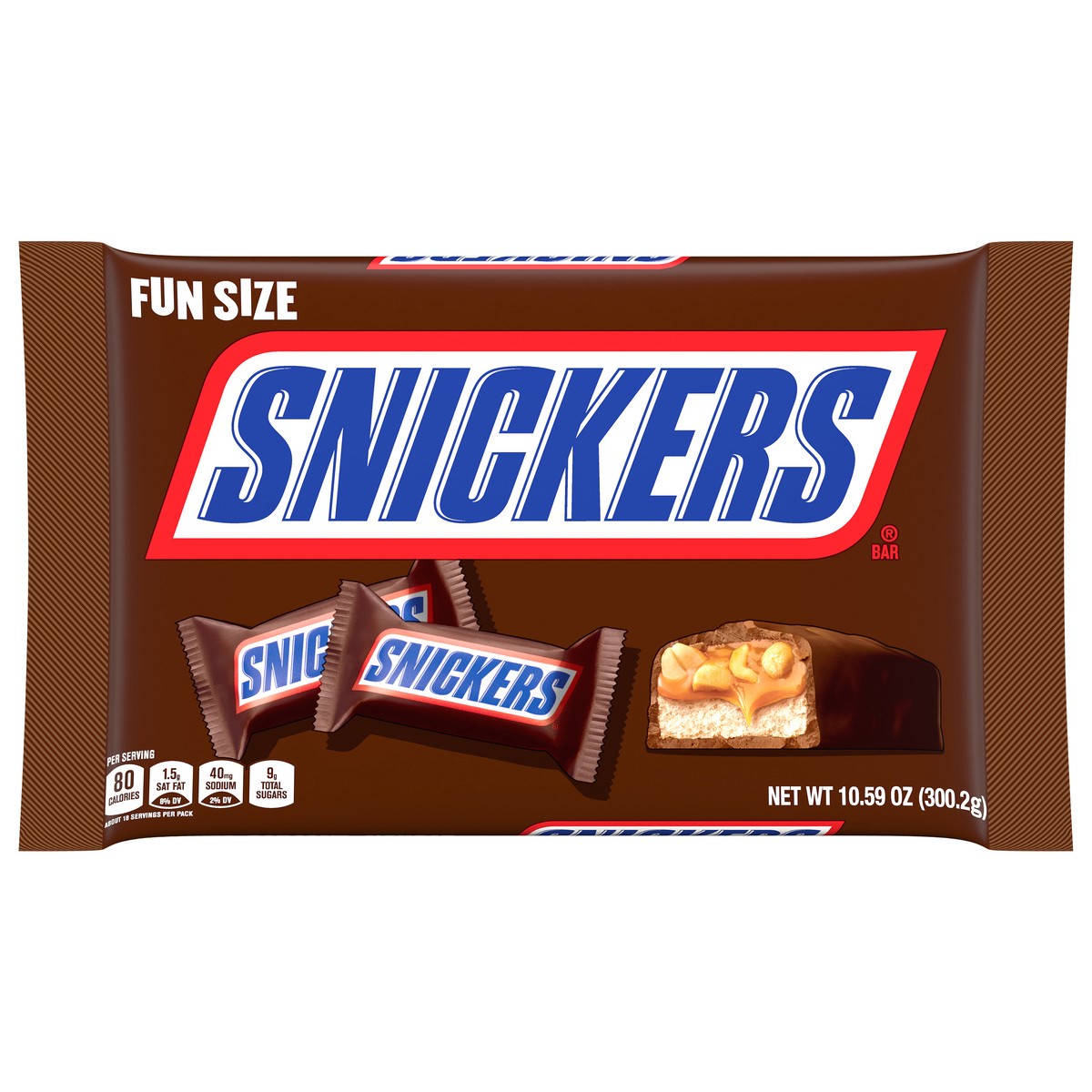 slide 1 of 8, SNICKERS Original Chocolate Candy Bars, Fun Size, 10.59oz Bag, 10.59 oz