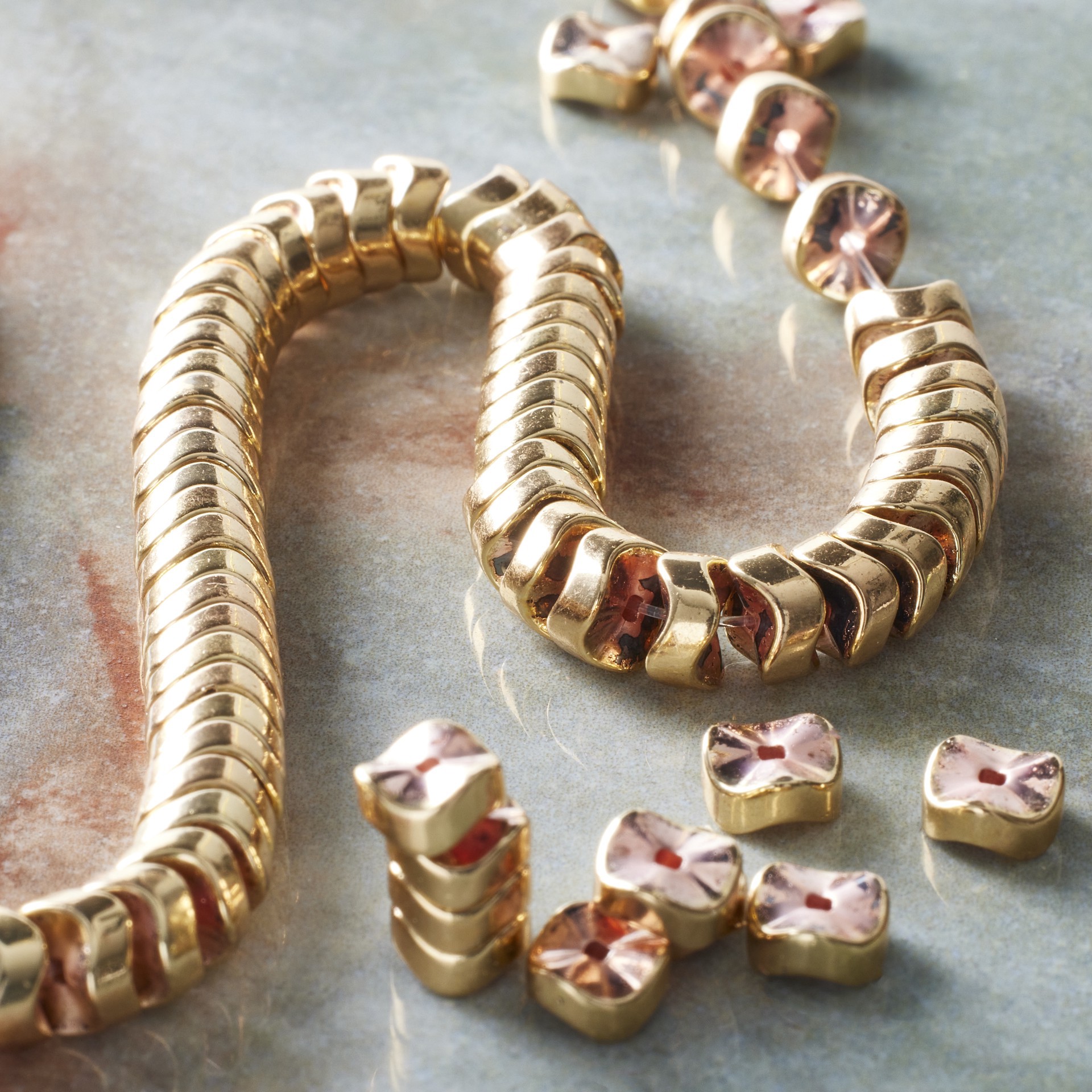 slide 4 of 4, Gold Hematite Wave Beads By Bead Landing, 6mm, 6 mm