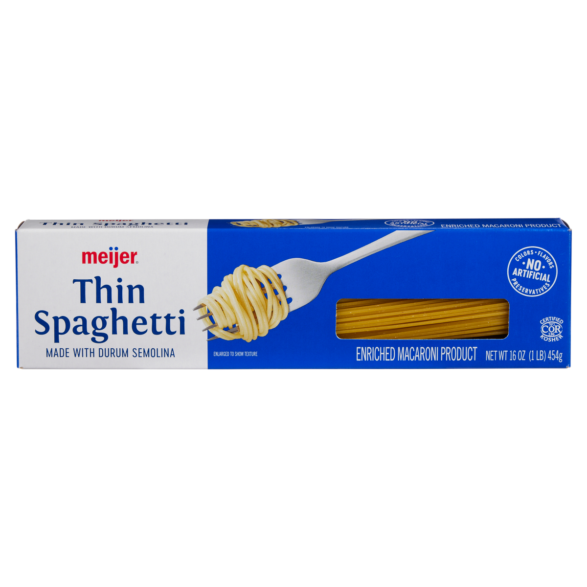 slide 1 of 9, Meijer Thin Spaghetti Pasta, 16 oz