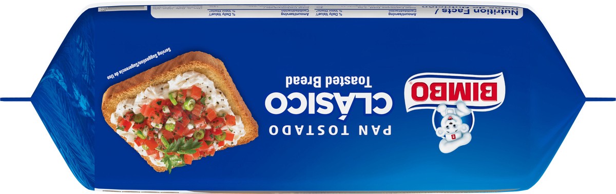 slide 9 of 14, Bimbo Pan Tostado White Toasted Bread, 14 count, Crunchy Plain Toasted Bread, 7.41 oz Bag, 14 ct