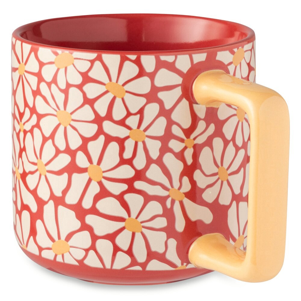 slide 3 of 3, Core Home Square Handle Mug - Retro Floral, 18.6 oz