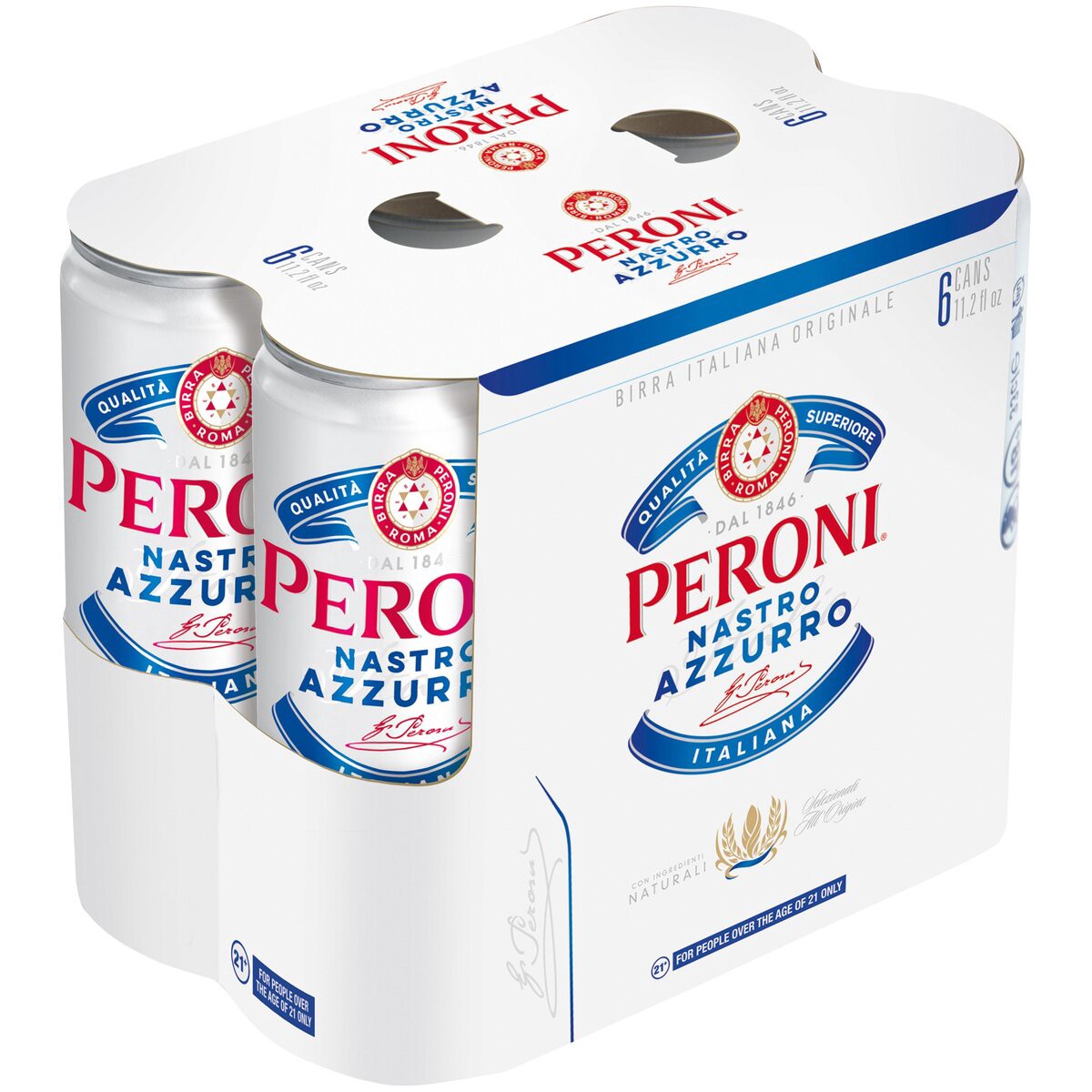 slide 1 of 1, Peroni Nastro Beer, 6 ct