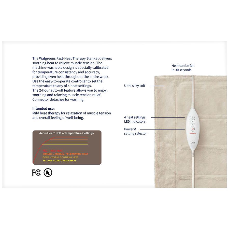 slide 2 of 5, Walgreens Plush Heat Therapy Blanket, 1 ct