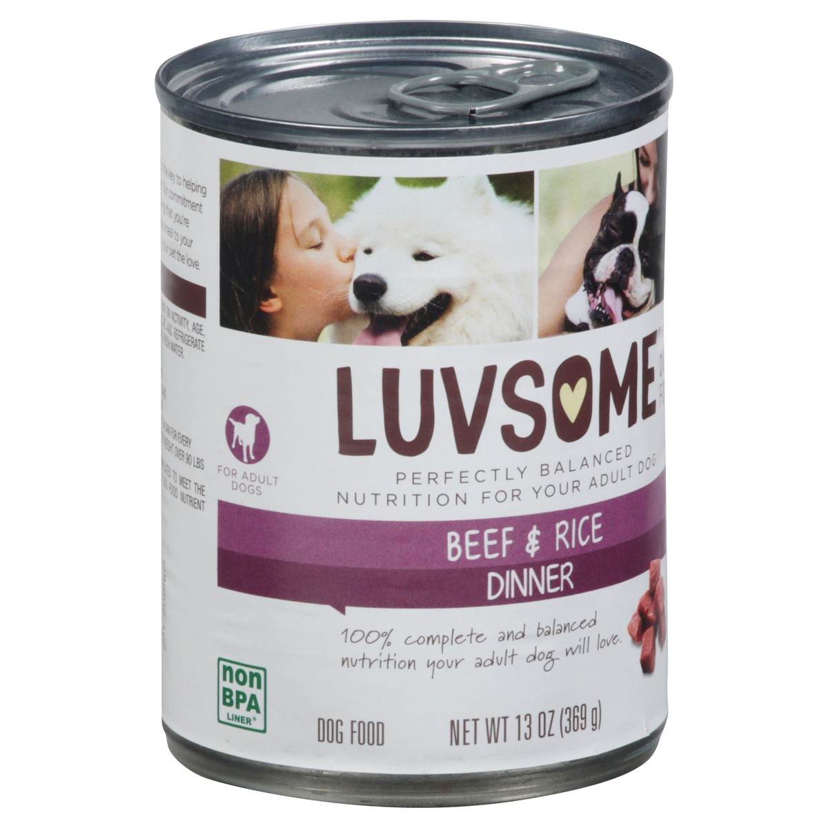 slide 2 of 9, Luvsome Dinner Beef & Rice Dog Food 13 oz, 13 oz