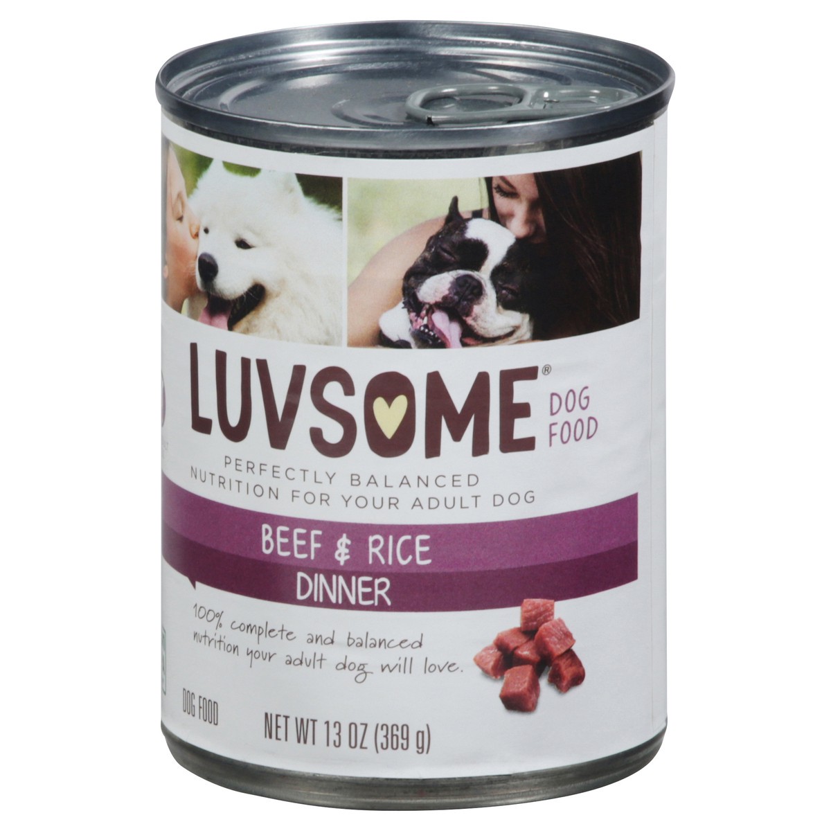 slide 3 of 9, Luvsome Dinner Beef & Rice Dog Food 13 oz, 13 oz