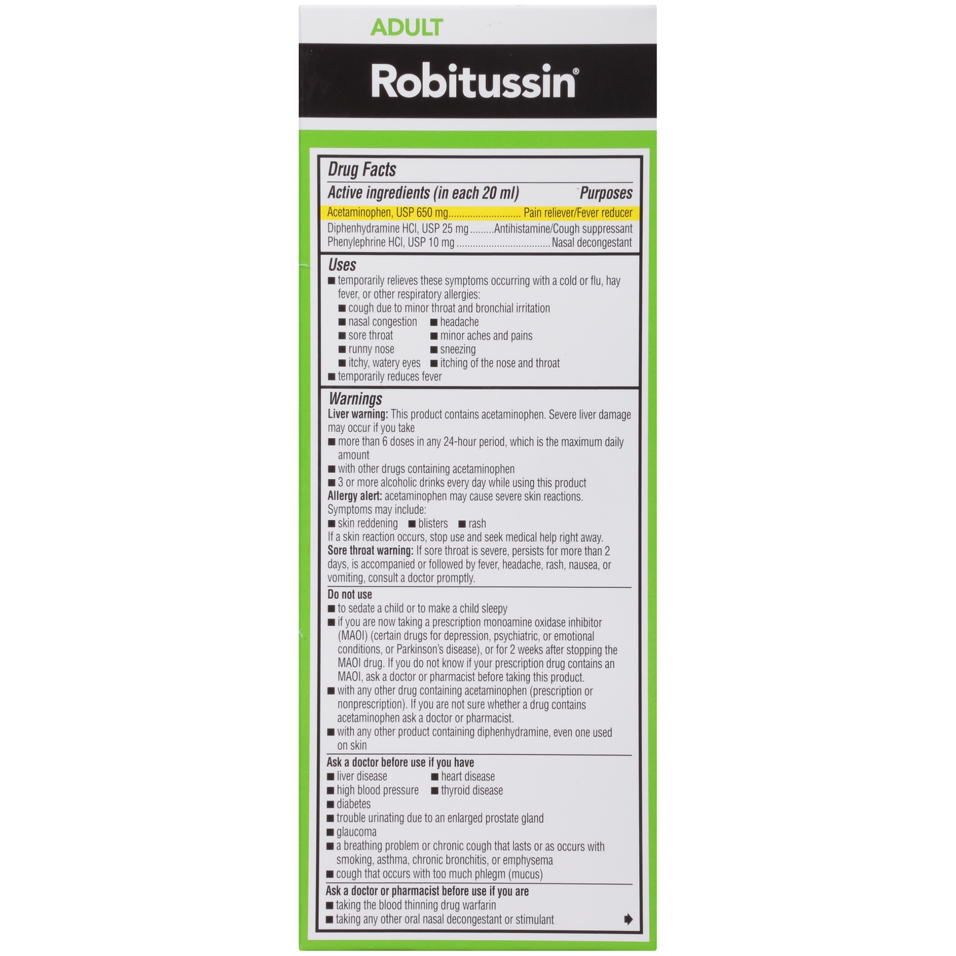 Robitussin Maximum Strength Severe Multi Symptom Cough Cold Flu