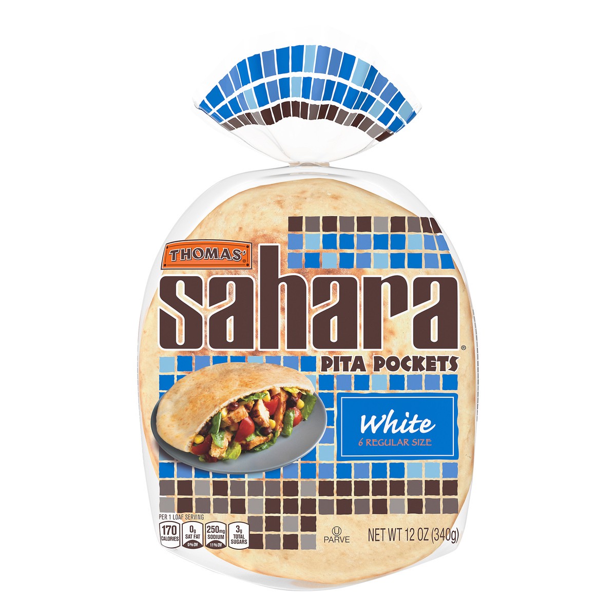 slide 1 of 9, Thomas' Sahara White Pita, 