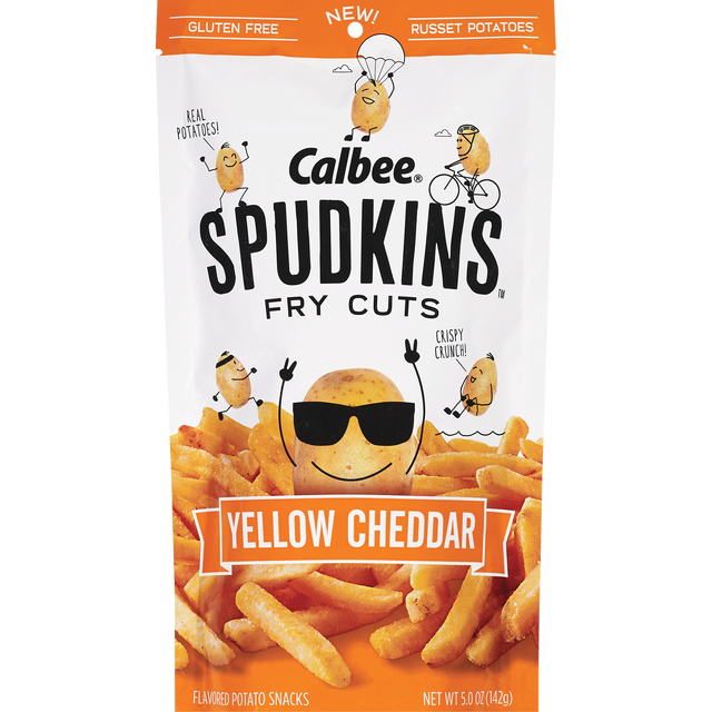 slide 1 of 1, Calbee Spudkins Yellow Cheddar, 5 oz