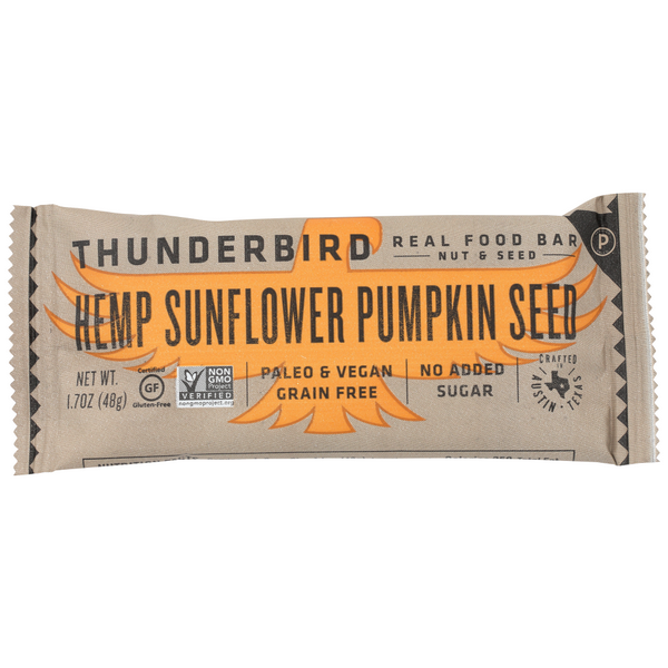 slide 1 of 1, Thunderbird Hemp Sunflower Pumpkin Seed Bar, 1.7 oz