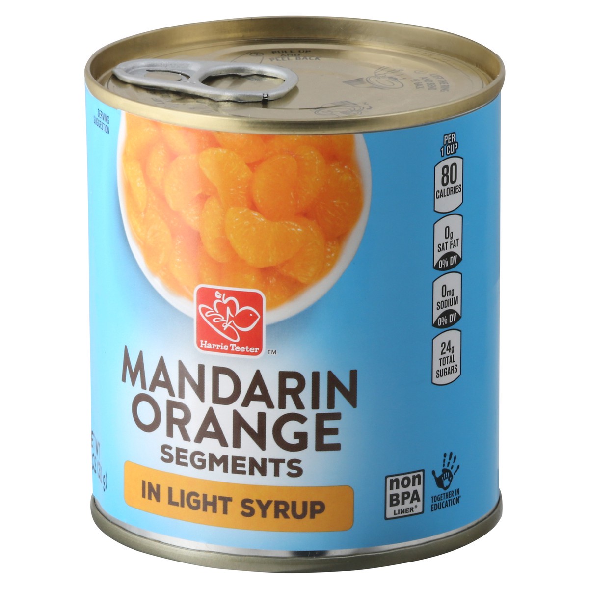 slide 9 of 11, Harris Teeter Mandarin Oranges - In Light Syrup, 11 oz