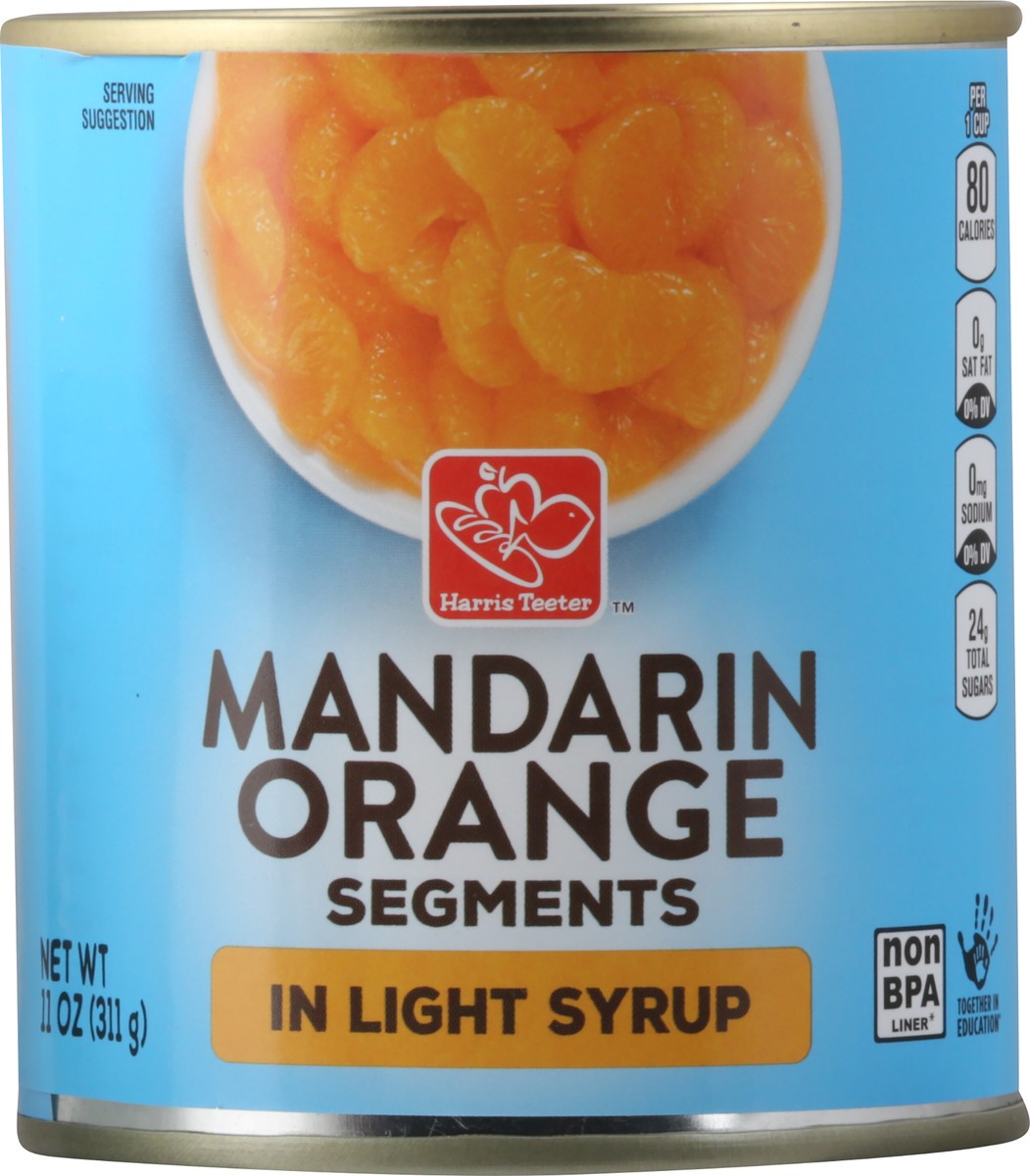 slide 6 of 11, Harris Teeter Mandarin Oranges - In Light Syrup, 11 oz