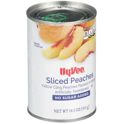 Hy-vee Sweetened Sliced Yellow Cling Peaches In Water