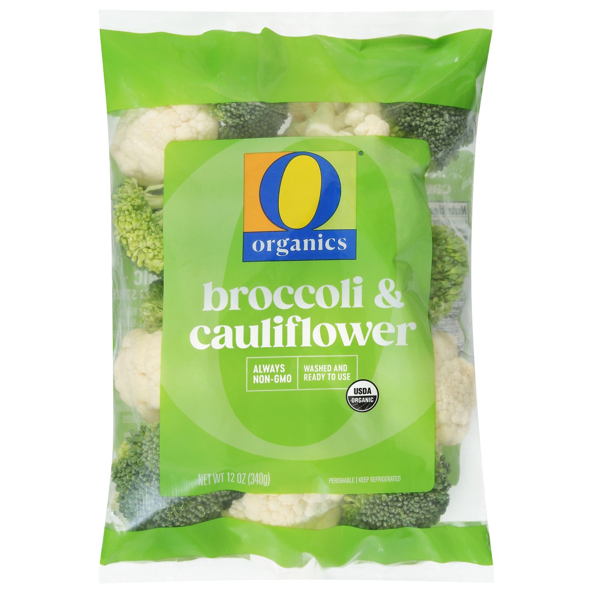 slide 1 of 4, O Organics Broccoli & Cauliflower 12 Oz - 12 OZ, 12 oz