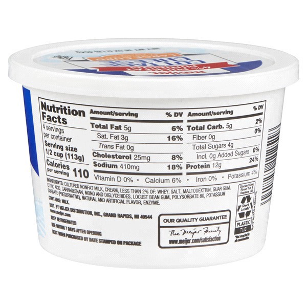 slide 4 of 5, Meijer Cottage Cheese Large Curd, 16 oz